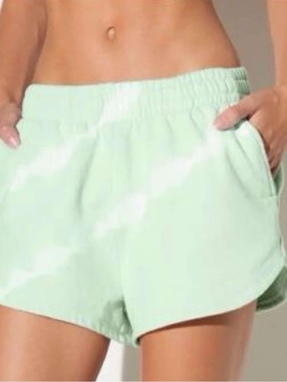 Spiritual Gangster Mint Tie-Dye Athletic Shorts